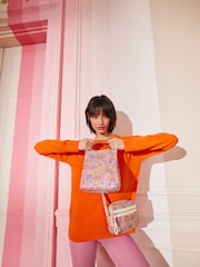 Rosa/Creme/Blümchenmuster - Cath Kidston Utility-Kameratasche mit Umhängeriemen - Bild 3 von 14