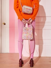 Rosa/Creme/Blümchenmuster - Cath Kidston Utility-Kameratasche mit Umhängeriemen - Bild 5 von 14