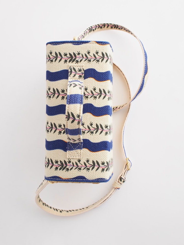 Cath Kidston Black & White Stripe Canvas Cross-Body Bag - Image 13 of 13