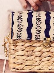 Cath Kidston Black & White Stripe Canvas Cross-Body Bag - Image 4 of 13
