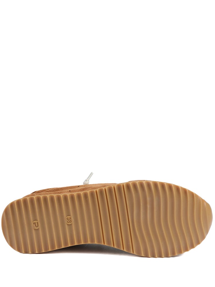 Jones Bootmaker Brown Alenya Suede Leather Lace Up Trainers - Image 5 of 5