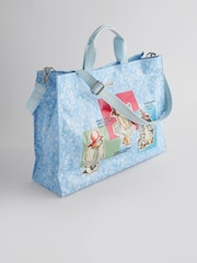 Cath Kidston Blue/Pink Paddington 100% Cotton Strappy Carryall Bag - Image 1 of 12