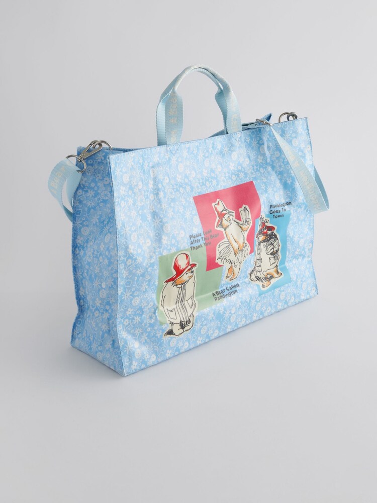 Cath Kidston Blue/Pink Paddington 100% Cotton Strappy Carryall Bag - Image 2 of 12