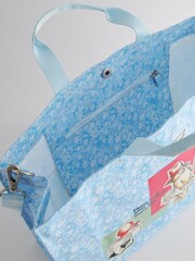 Cath Kidston Blue/Pink Paddington 100% Cotton Strappy Carryall Bag - Image 6 of 12