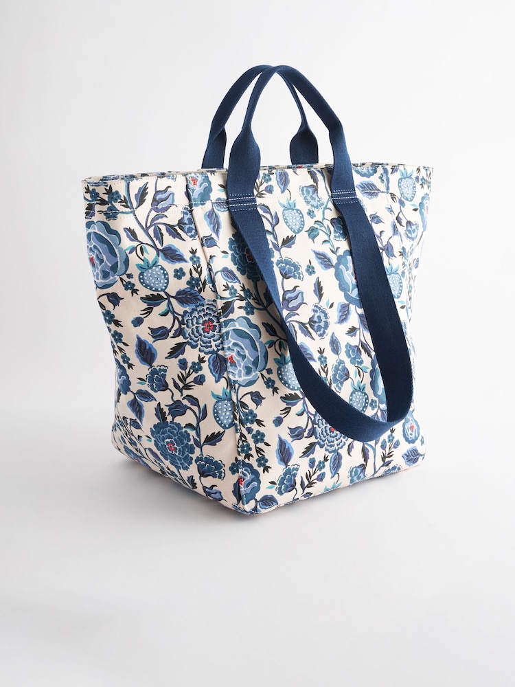 Cath Kidston Blue Floral Print Large 100% Cotton Tote - Image 2 of 12