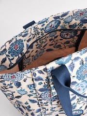Cath Kidston Blue Floral Print Large 100% Cotton Tote - Image 3 of 12