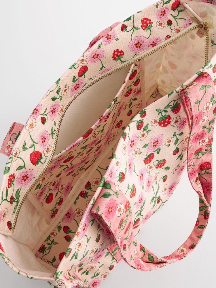 Buy Cath Kidston Ecru/Pink Floral Print Large 100% Cotton Bonded