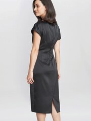 Gina Bacconi Pelia Crepe Black Dress With Satin Lining - Image 2 of 5