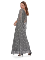 Gina Bacconi Natural Joanna Metallic Sequin Knit Maxi Dress - Image 2 of 5