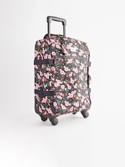 Cath Kidston Black Floral Print 4 Wheel Suitcase - Image 1 of 12
