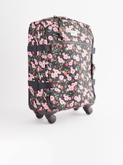 Cath Kidston Black Floral Print 4 Wheel Suitcase - Image 2 of 12