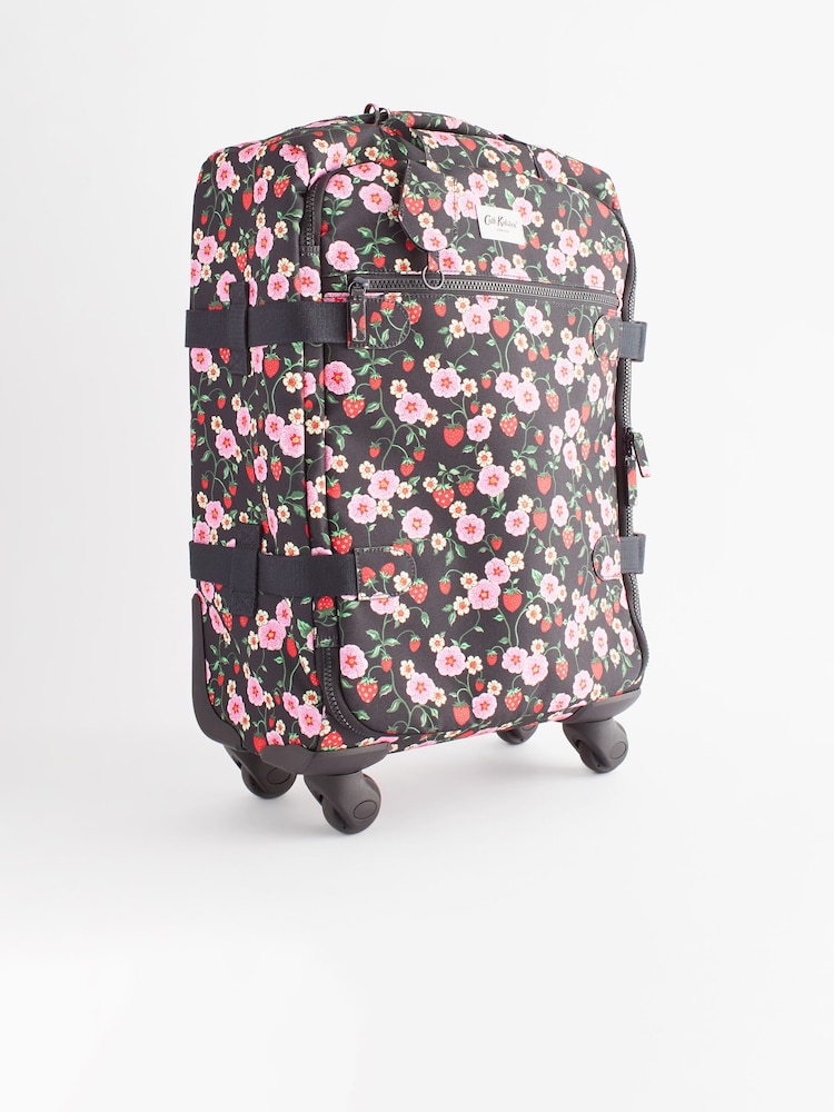Cath Kidston Black Floral Print 4 Wheel Suitcase - Image 2 of 12