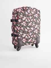 Cath Kidston Black Floral Print 4 Wheel Suitcase - Image 4 of 12