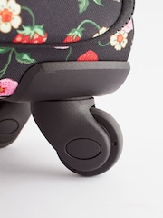 Cath Kidston Black Floral Print 4 Wheel Suitcase - Image 5 of 12
