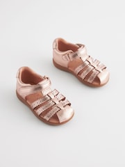 Rose Gold Standard Fit (F) First Walker Fisherman Sandals - Image 1 of 4