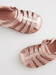 Rose Gold Standard Fit (F) First Walker Fisherman Sandals - Image 2 of 4