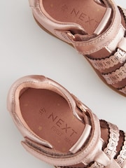 Rose Gold Standard Fit (F) First Walker Fisherman Sandals - Image 3 of 4