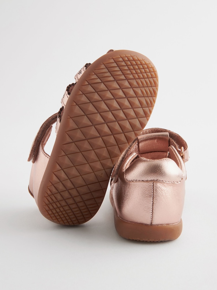 Rose Gold Standard Fit (F) First Walker Fisherman Sandals - Image 4 of 4