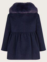Monsoon Blue Baby Triple Bow Coat - Image 2 of 5