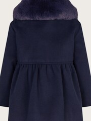 Monsoon Blue Baby Triple Bow Coat - Image 4 of 5