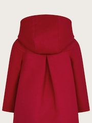 Monsoon Red Baby Heart Velvet Pocket Coat - Image 2 of 3