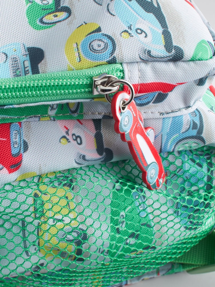 Cath Kidston Mint Green Cars Print Large Backpack - Image 12 of 14