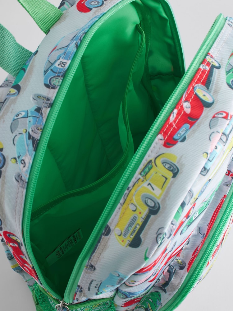Cath Kidston Mint Green Cars Print Large Backpack - Image 14 of 14