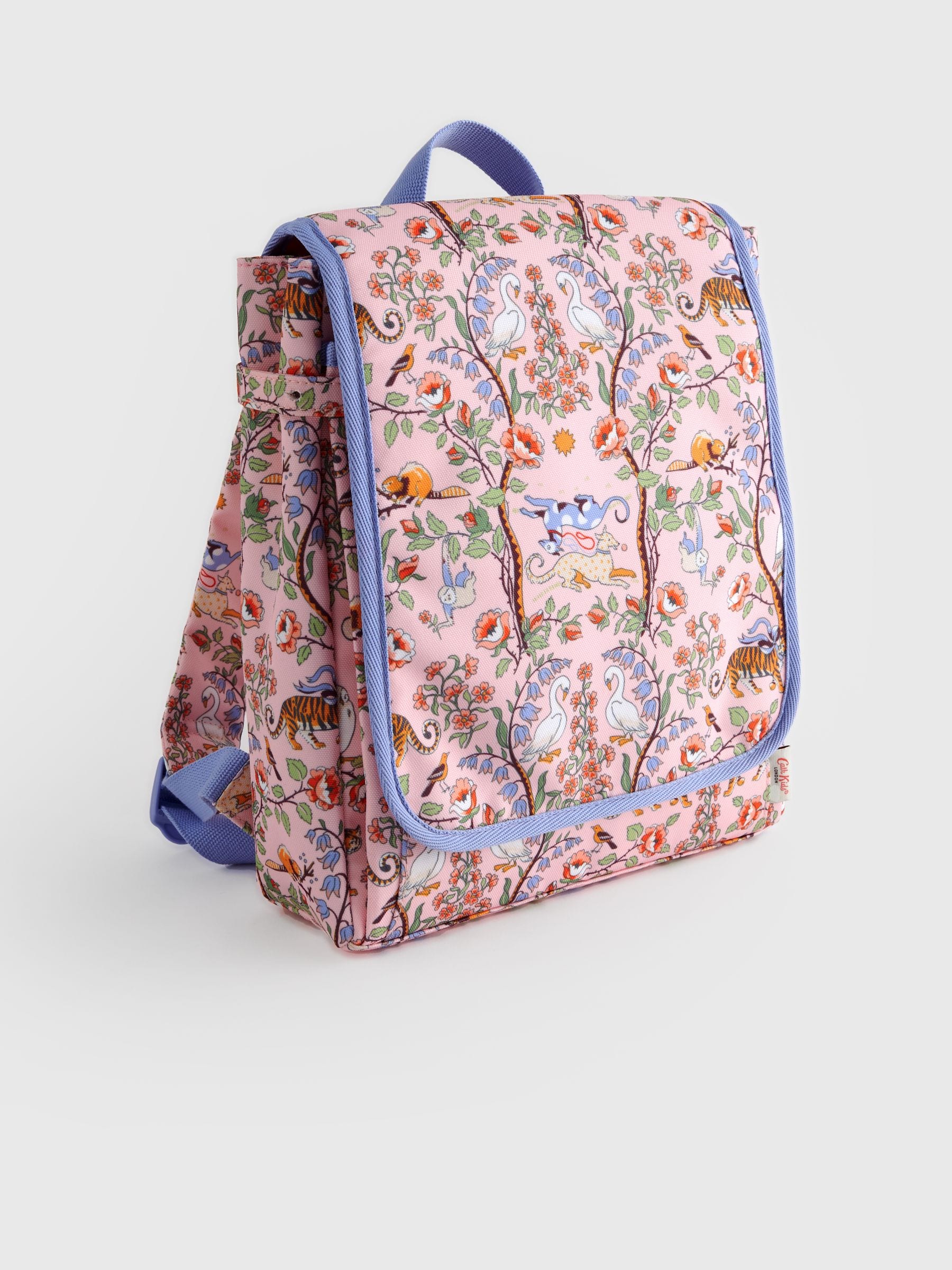 Buy Cath Kidston Pink Floral Print Kids Fold Over Backpack from Next Luxembourg