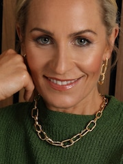 Bibi Bijoux Gold Tone 'Courage' Chunky Chain Earrings - Image 2 of 3