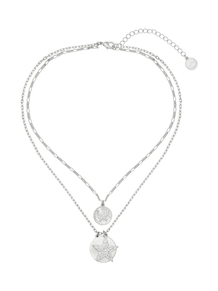 Bibi Bijoux Silver Tone Starburst Layered Necklace - Image 1 of 5
