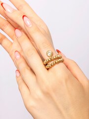 Bibi Bijoux Gold Tone 'Harmony' Adjustable Ring Set - Image 2 of 3