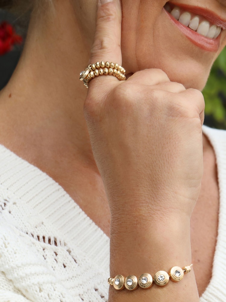 Bibi Bijoux Gold Tone 'Harmony' Adjustable Ring Set - Image 3 of 3