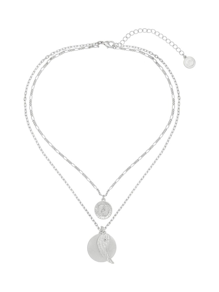 Bibi Bijoux Silver Tone Serenity Layered Charm Necklace - Image 1 of 4