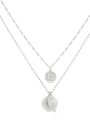 Bibi Bijoux Silver Tone Serenity Layered Charm Necklace - Image 2 of 4