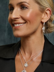 Bibi Bijoux Silver Tone Serenity Layered Charm Necklace - Image 4 of 4