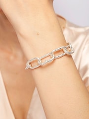 Bibi Bijoux Silver Tone 'Courage' Chunky Chain Bracelet - Image 1 of 2