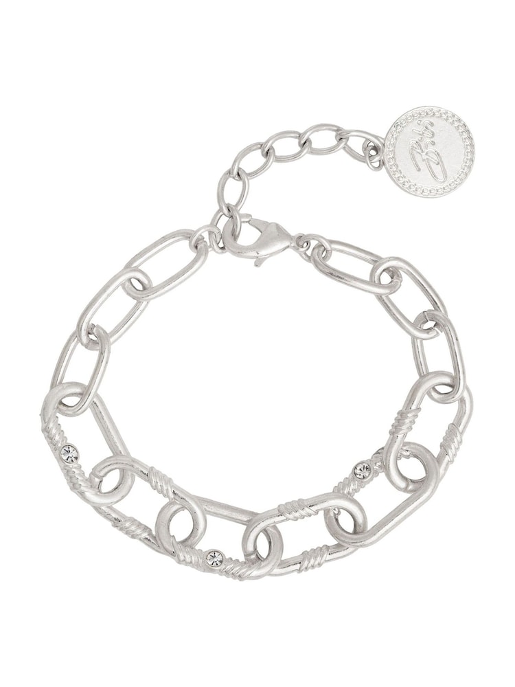 Bibi Bijoux Silver Tone 'Courage' Chunky Chain Bracelet - Image 2 of 2