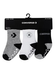 Converse Black Star Gripper Socks 3 Pack - Image 3 of 3