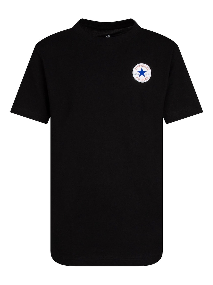 Converse Black 100% Cotton Printed T-Shirt - Image 1 of 5
