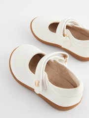 White Wide Fit (G) First Walker Mary Jane Shoes - Image 3 of 5