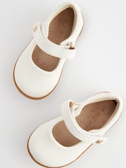 White Wide Fit (G) First Walker Mary Jane Shoes - Image 4 of 5