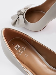 Bone Neutral Forever Comfort® Leather Bow Mid Court Shoes - Image 7 of 8