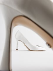 Ivory Forever Comfort® Wedding Heart Trim Court Bridal Shoes - Image 10 of 10