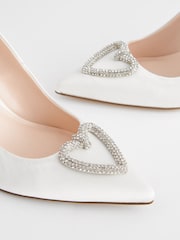 Ivory Forever Comfort® Wedding Heart Trim Court Bridal Shoes - Image 9 of 10