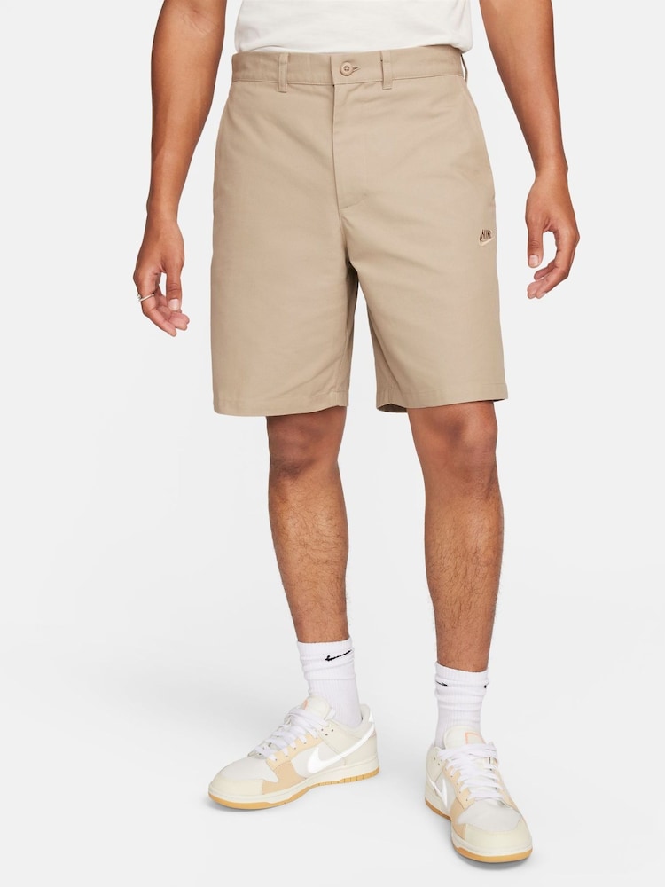 Nike Brown Club Chino 100% Cotton Shorts - Image 1 of 7