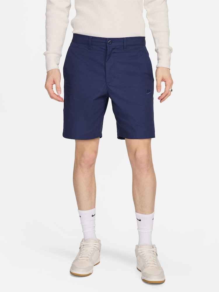 Nike Blue Club Chino 100% Cotton Shorts - Image 1 of 8 Nike Blue Club Chino 100% Cotton Shorts - Image 1 of 8