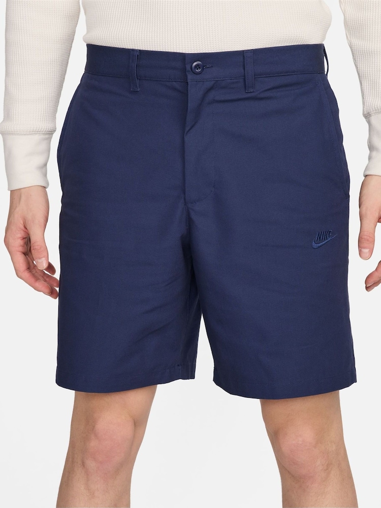 Nike Blue Club Chino 100% Cotton Shorts - Image 2 of 8 Nike Blue Club Chino 100% Cotton Shorts - Image 2 of 8