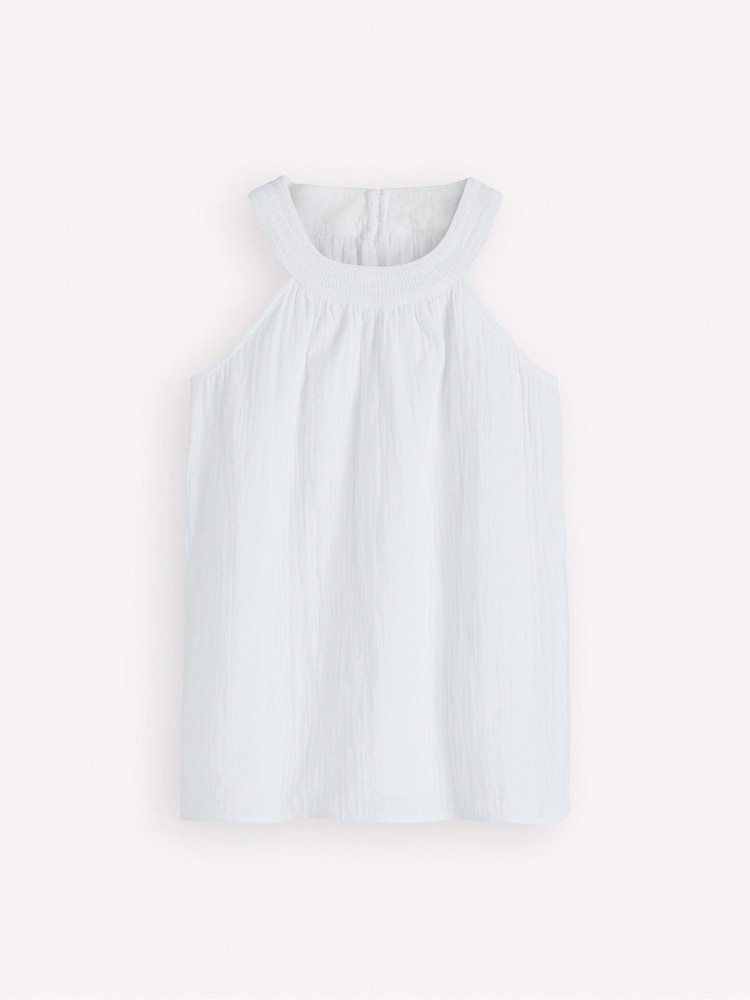 Boden White Halter-Neck Double Cloth Top - Image 1 of 1