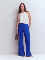 Boden White Halter-Neck Double Cloth Top - Image 4 of 6