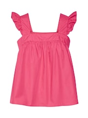 VERO MODA Pink Contrast Broderie Frill Square Neck Top - Image 6 of 6
